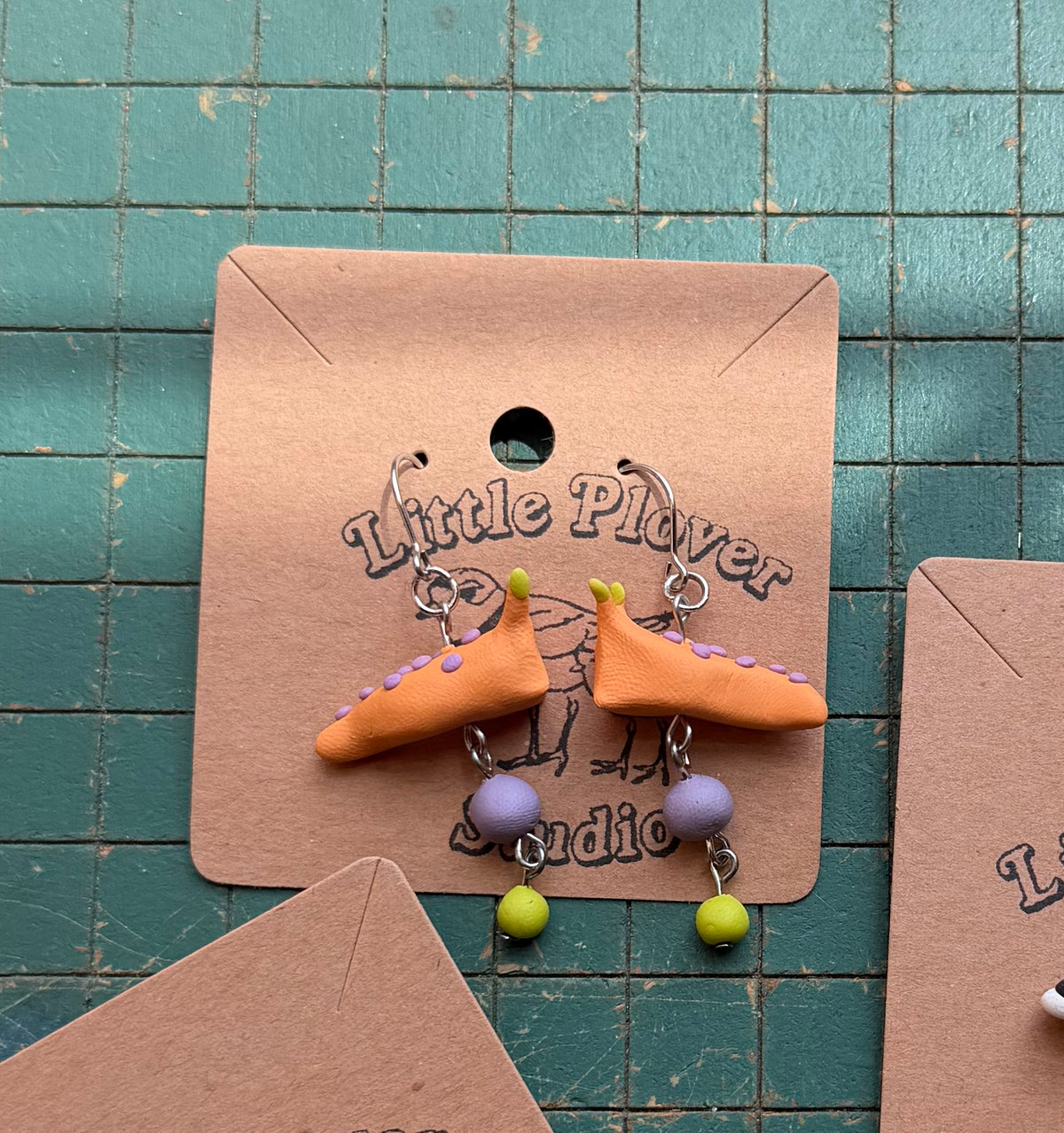 Orange Nudibranch Earrings