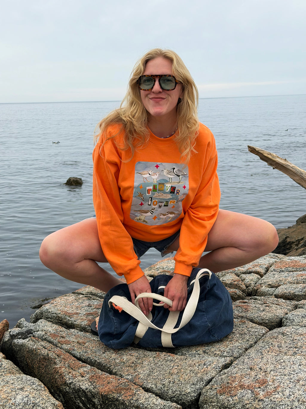 Orange Plover Lover Crewneck