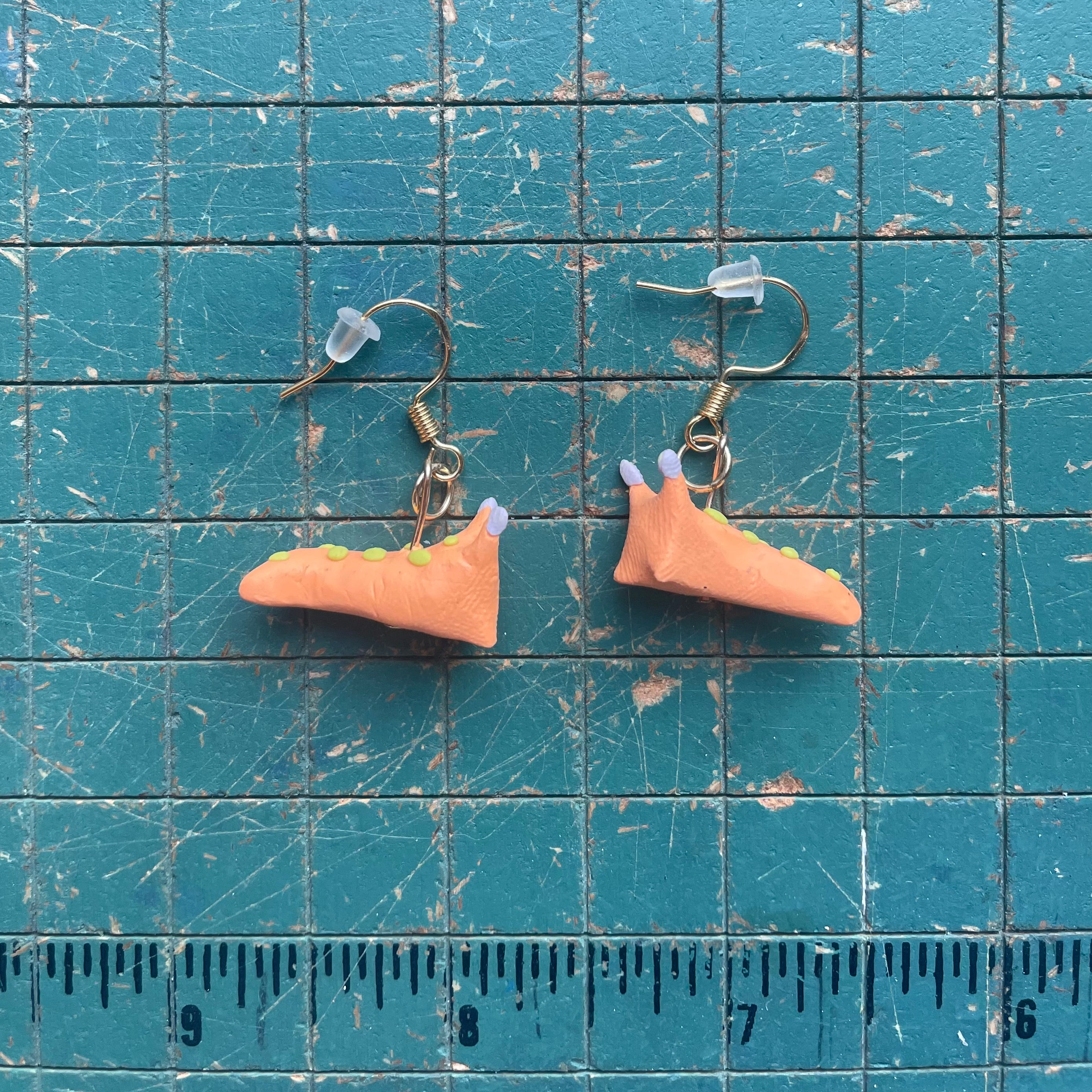 Orange Nudibranch Earrings