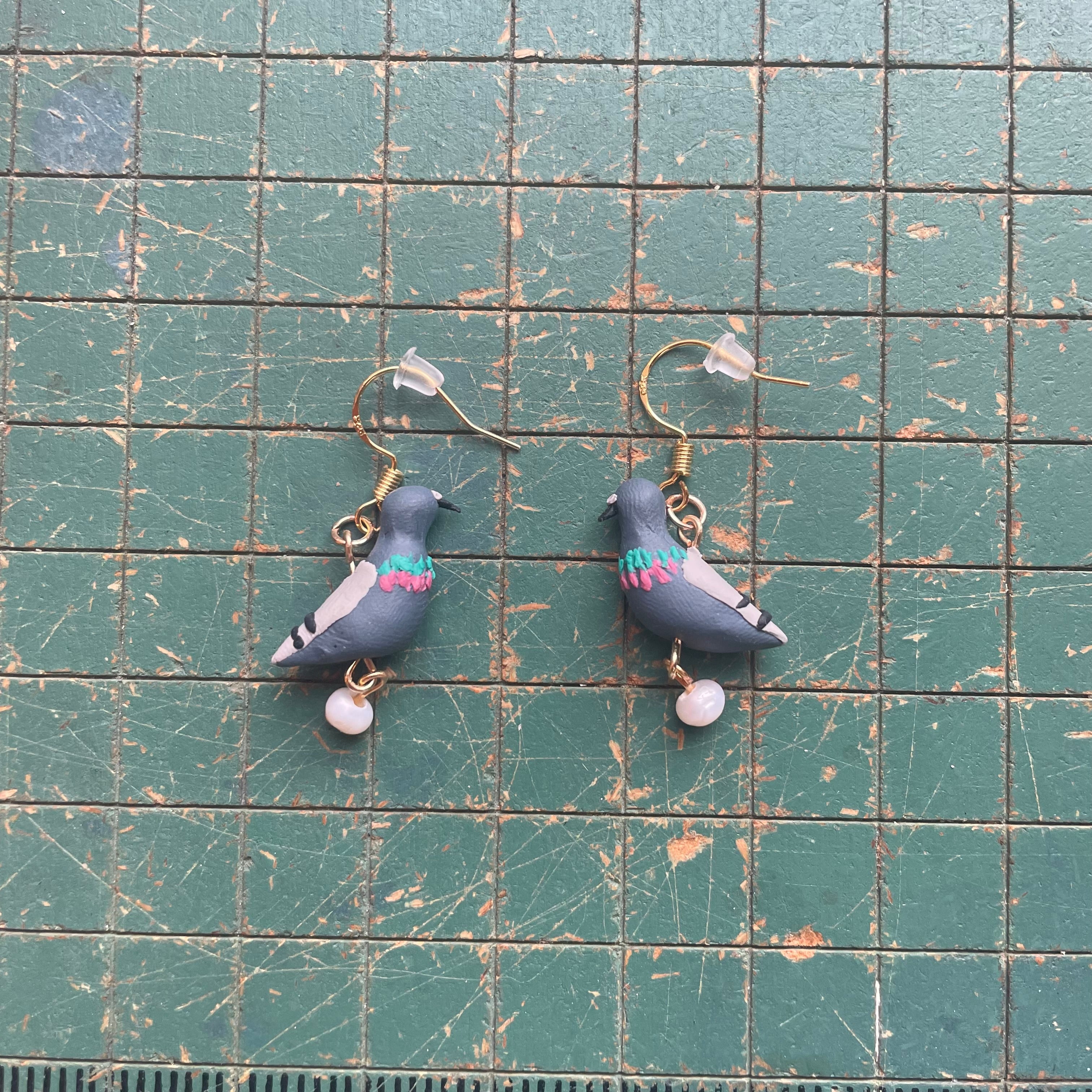 Pigeon Earrings